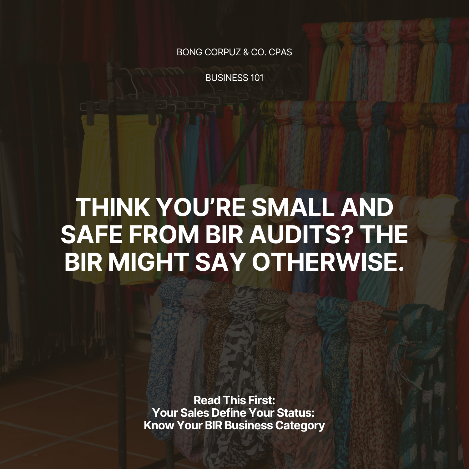 Your Sales Define Your Status: Know Your BIR Business Category